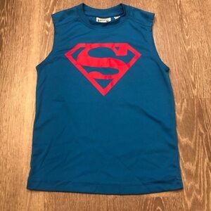 Superman Emblem Sleeveless Muscle Top-Boys XS‎ 4/5